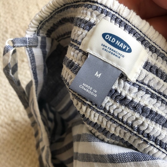 Denim Chambray and White Striped Strappy Sun Dress - Picture 6 of 6